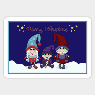 Merry Christmas from the Gnome Family Magnet